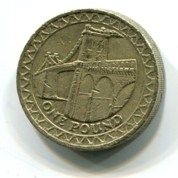 2005 Great Britain Menai Bridge Commemorative One Pound Coin (b510-2) - Picture 1 of 2